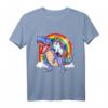 Einhorn reiten T Rex Dinosaurier T-Shirt – Lustiges Fantasy-Design für Kinder und Erwachsene, Perfekt für Geburtstage und magische Anlässe