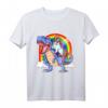 Einhorn reiten T Rex Dinosaurier T-Shirt – Lustiges Fantasy-Design für Kinder und Erwachsene, Perfekt für Geburtstage und magische Anlässe