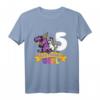 Kinder Dinosaurier Einhorn 5. Geburtstag T-Shirt - Perfekt für Dino & Einhorn Motto Party, Deko & Geschenkidee für Mädchen ab 5 Jahren