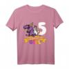 Kinder Dinosaurier Einhorn 5. Geburtstag T-Shirt - Perfekt für Dino & Einhorn Motto Party, Deko & Geschenkidee für Mädchen ab 5 Jahren