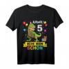 Kinder Dinosaurier T-Shirt zum 5. Geburtstag für Jungen und Mädchen - Klassisch geschnitten, doppelt genähter Saum