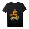 Kinder Geburtstagsshirt 5 Jahre Junge Dinosaurier Dino T-Shirt - Lustiges Dino T-Shirt für Dinosaurier-Fans zum Geburtstag