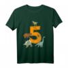 Kinder Geburtstagsshirt 5 Jahre Junge Dinosaurier Dino T-Shirt - Lustiges Dino T-Shirt für Dinosaurier-Fans zum Geburtstag