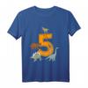 Kinder Geburtstagsshirt 5 Jahre Junge Dinosaurier Dino T-Shirt - Lustiges Dino T-Shirt für Dinosaurier-Fans zum Geburtstag