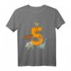 Kinder Geburtstagsshirt 5 Jahre Junge Dinosaurier Dino T-Shirt - Lustiges Dino T-Shirt für Dinosaurier-Fans zum Geburtstag