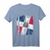 DOMINIKANISCHE REPUBLIK Flagge Damen Herren Kinder Langarmshirt – Klassisch geschnitten, doppelt genähter Saum