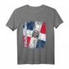 DOMINIKANISCHE REPUBLIK Flagge Damen Herren Kinder Langarmshirt – Klassisch geschnitten, doppelt genähter Saum