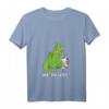 Lustiges Drachen frisst Einhorn T-Shirt mit V-Ausschnitt – Provokantes Märchen-Design für Fabelwesen-Fans, Partner & Freunde, Weihnachten Geschenk
