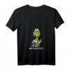 Lustiges Drache frisst Einhorn T-Shirt mit V-Ausschnitt – Satirisches Märchen Motiv für Einhornhasser & Fabelwesen Fans, Geschenkidee für Weihnachten