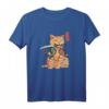 Kawaii Samurai Ninja Cat Tattoo T-Shirt – Japanisches Manga-Design für Katzen- und Anime-Fans, perfekt für Kostümpartys und Geschenke