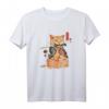 Kawaii Samurai Ninja Cat Tattoo T-Shirt – Japanisches Manga-Design für Katzen- und Anime-Fans, perfekt für Kostümpartys und Geschenke