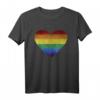 LGBT Regenbogen Herz T-Shirt - Gay Pride CSD Shirt für Supporter, Queer, Schwul, Lesbisch, Bisexuell & Transgender