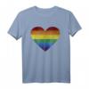 LGBT Regenbogen Herz T-Shirt - Gay Pride CSD Shirt für Supporter, Queer, Schwul, Lesbisch, Bisexuell & Transgender