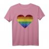 LGBT Regenbogen Herz T-Shirt - Gay Pride CSD Shirt für Supporter, Queer, Schwul, Lesbisch, Bisexuell & Transgender