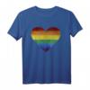 LGBT Regenbogen Herz T-Shirt - Gay Pride CSD Shirt für Supporter, Queer, Schwul, Lesbisch, Bisexuell & Transgender