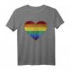 LGBT Regenbogen Herz T-Shirt - Gay Pride CSD Shirt für Supporter, Queer, Schwul, Lesbisch, Bisexuell & Transgender