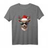 Rudolph Weihnachtsmütze Sonnenbrille Santa lustiges Rentier T-Shirt – Lustiges Weihnachtsgeschenk für die ganze Familie und Partnerlook zu Weihnachten