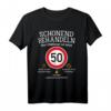 50. Geburtstag T-Shirt für Männer mit Oldtimer-Design – Humorvolles Geschenk zum 50. Geburtstag, Verkehrsschild und Tempo 50 Motiv