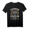 Legenden 1974 Geboren Geschenk - Geburtstag T-Shirt für Männer und Frauen mit Jahrgang 1974, witziges Geburtstagsgeschenk