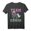 Lustiges Team Einhorn T-Shirt für Damen und Kinder - Graues oder schwarzes Einhorn Design für Partys, Festivals & Familienfeiern