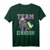 Lustiges Team Einhorn T-Shirt für Damen und Kinder - Graues oder schwarzes Einhorn Design für Partys, Festivals & Familienfeiern