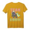 Lustiges Team Einhorn T-Shirt für Damen und Kinder - Graues oder schwarzes Einhorn Design für Partys, Festivals & Familienfeiern