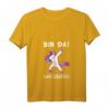 Damen 'Bin Da ! Kann losgehen !' - Party Einhorn T-Shirt mit V-Ausschnitt für Humor, Geburtstag & Feiertage