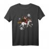 Weihnachtsmann reitet Einhorn - Lustiges Weihnachts-T-Shirt für die festliche Zeit, perfekt als Geschenk für Familie und Freunde
