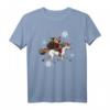 Weihnachtsmann reitet Einhorn - Lustiges Weihnachts-T-Shirt für die festliche Zeit, perfekt als Geschenk für Familie und Freunde