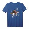 Weihnachtsmann reitet Einhorn - Lustiges Weihnachts-T-Shirt für die festliche Zeit, perfekt als Geschenk für Familie und Freunde