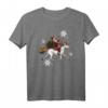 Weihnachtsmann reitet Einhorn - Lustiges Weihnachts-T-Shirt für die festliche Zeit, perfekt als Geschenk für Familie und Freunde