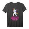 Kiss My Ass Brustkrebs Have a Nice Day Einhorn Lustiges Geschenk T-Shirt – Humorvolles Motiv für Brustkrebspatienten, Männer & Frauen