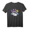 RTFM Einhorn T-Shirt mit buntem Regenbogen und lachenden Wolken – Humorvolles Motiv für alle, die viel erklären müssen