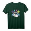 RTFM Einhorn T-Shirt mit buntem Regenbogen und lachenden Wolken – Humorvolles Motiv für alle, die viel erklären müssen