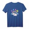 RTFM Einhorn T-Shirt mit buntem Regenbogen und lachenden Wolken – Humorvolles Motiv für alle, die viel erklären müssen