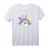 RTFM Einhorn T-Shirt mit buntem Regenbogen und lachenden Wolken – Humorvolles Motiv für alle, die viel erklären müssen