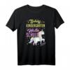 Tschüss Kindergarten Hallo Schule 2021 Einhorn Einschulung T-Shirt – Perfektes Geschenk für kleine Schulanfängerinnen