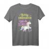 Tschüss Kindergarten Hallo Schule 2021 Einhorn Einschulung T-Shirt – Perfektes Geschenk für kleine Schulanfängerinnen