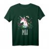 Kinder Einhorn Pferd Name Mia Mädchen Geschenk T-Shirt – Personalisierte Bunte Einhorn Grafik für Mädchen, Reit- und Tierliebhaber