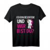 Ich bin Besoffen und wer bist du? Lustiges Einhorn Malle Geschenk T-Shirt für Fasching, Mallorca-Urlaub & Junggesellenabschied