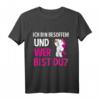 Ich bin Besoffen und wer bist du? Lustiges Einhorn Malle Geschenk T-Shirt für Fasching, Mallorca-Urlaub & Junggesellenabschied
