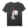 Lustiges grinsendes Einhorn T-Shirt – Buntes, fröhliches Motiv für Kinder und Einhorn-Fans