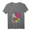 Damen 32. Geburtstag Einhorn Frauen Party Geschenk T-Shirt mit V-Ausschnitt – Perfekt für den besonderen Tag
