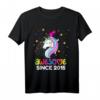 8. Geburtstag Mädchen T-Shirt mit Einhorn, Regenbogen und 'Awesome Since 2015' - Perfektes Geburtstagsgeschenk für junge Mädchen