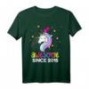 8. Geburtstag Mädchen T-Shirt mit Einhorn, Regenbogen und 'Awesome Since 2015' - Perfektes Geburtstagsgeschenk für junge Mädchen