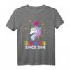8. Geburtstag Mädchen T-Shirt mit Einhorn, Regenbogen und 'Awesome Since 2015' - Perfektes Geburtstagsgeschenk für junge Mädchen