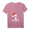 Damen Schneemann Einhorn T-Shirt mit V-Ausschnitt - Lustiges Weihnachts-Motiv für Kinder und Mädchen, Perfekt für Weihnachten & Familien-Outfits