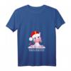 Damen Schneemann Einhorn T-Shirt mit V-Ausschnitt - Lustiges Weihnachts-Motiv für Kinder und Mädchen, Perfekt für Weihnachten & Familien-Outfits
