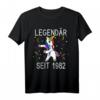 41. Geburtstag Shirt - Legendär seit 1982 Einhorn Geburtstag T-Shirt für Männer und Frauen