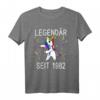 41. Geburtstag Shirt - Legendär seit 1982 Einhorn Geburtstag T-Shirt für Männer und Frauen